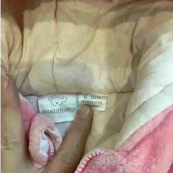 Koala Baby Infant 1-piece Fleece Jumper Bunting Winter Pink Size 6-9 Months - Picture 7 of 8